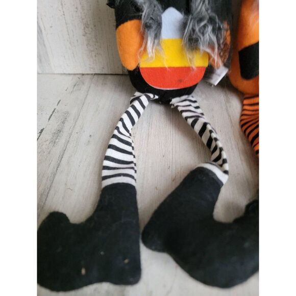 Halloween plush gnome Shelf sitting which candy corn set home decor - Picture 5 of 8